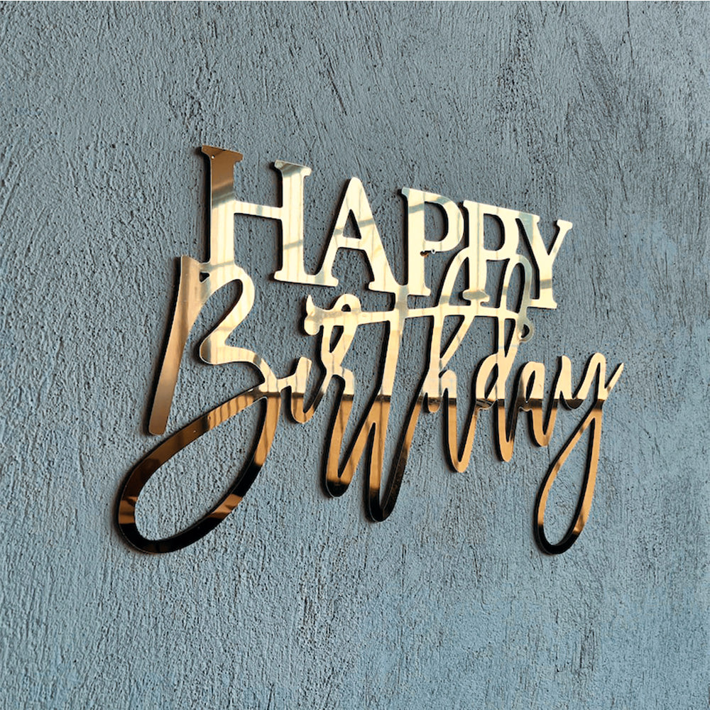 Acrylic birthday sign "happy birthday" in Morocco