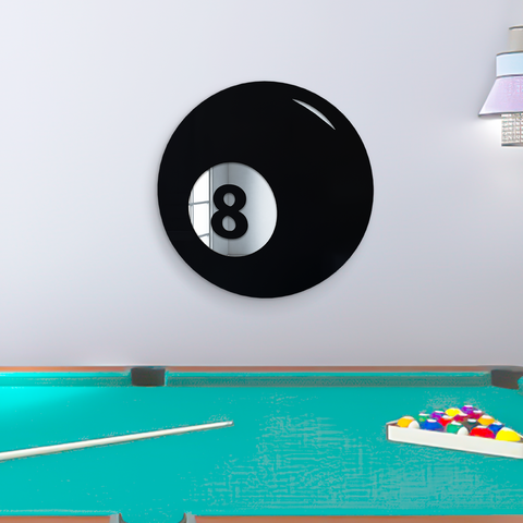 8 Ball Decor - Magic Eight Ball 3D Wall Art