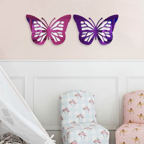 Butterfly Mirror - Butterfly Silhouette 3D Wall Art
