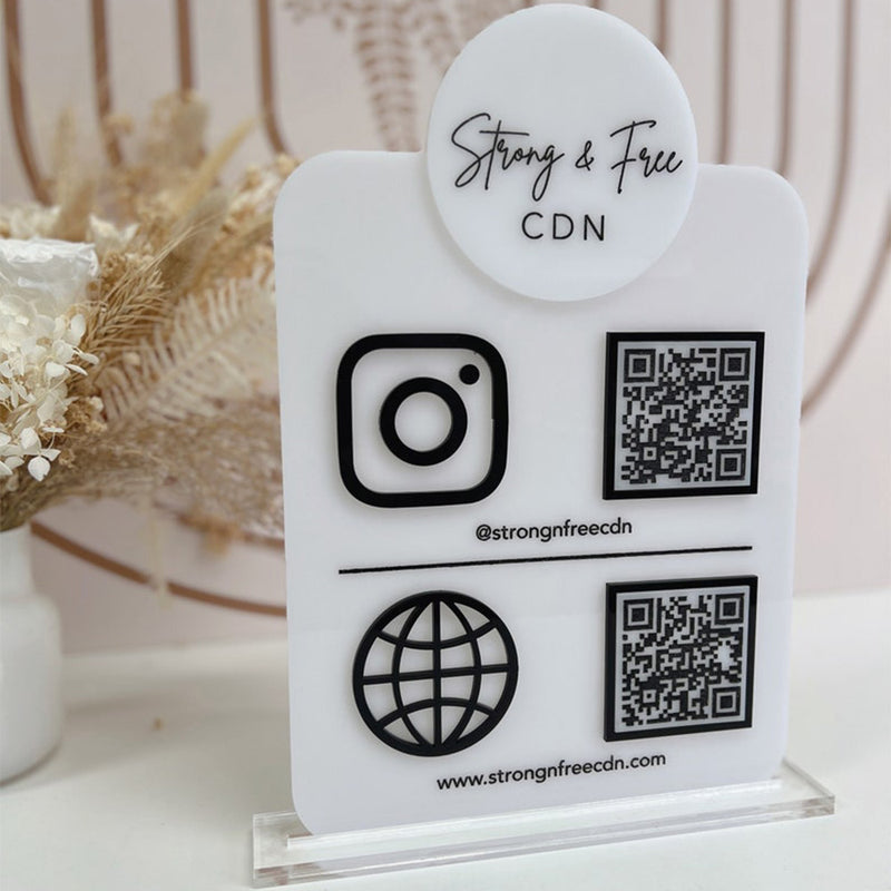 Personalized Squar signage business social media QR code sign Suitable for all businesses in Morocco