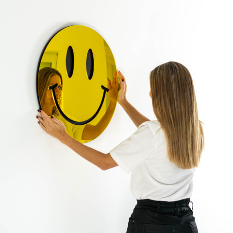 Happy Face - Art Miroir 3D Décoration murale