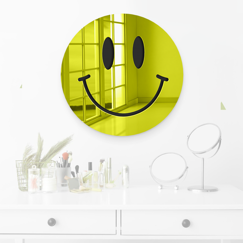Happy Face - Art Miroir 3D Décoration murale