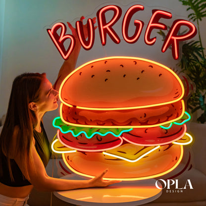 Hamburger Neon Led maroc - Neon Led au Maroc