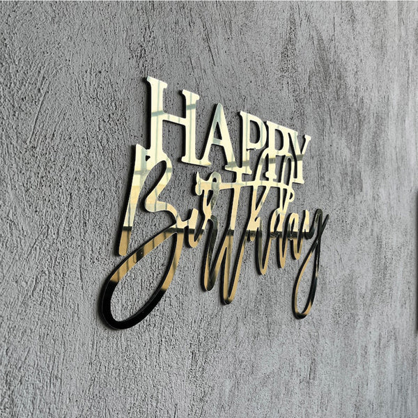 Acrylic birthday sign "happy birthday" in Morocco