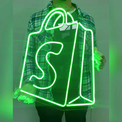 Shopify Logo LED Enseigne au Néon - Neon LED au Maroc