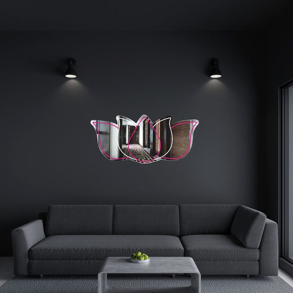 Lotus Flower Mirror - LED Neon Mirror - Neon Led in Morocco